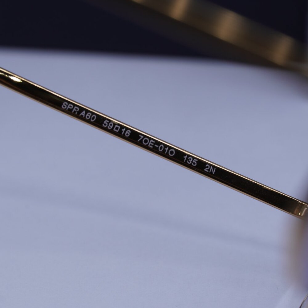 Prada PRA60S 7OE01O Rectangle Sunglasses – Brass - Picture 6 of 8